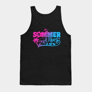 Summer Vibes Beach Summer Vacation Sunshine Sea Life Tank Top